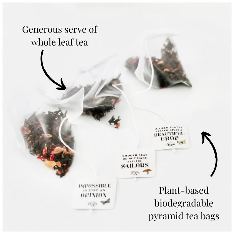 Inspirational Tea Co. 25 Biodegradable Tea Bags with Quotes (Moroccan