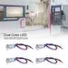 4 Sets PreWired Round LEDs Waterproof 2Color Indicator Lights Common