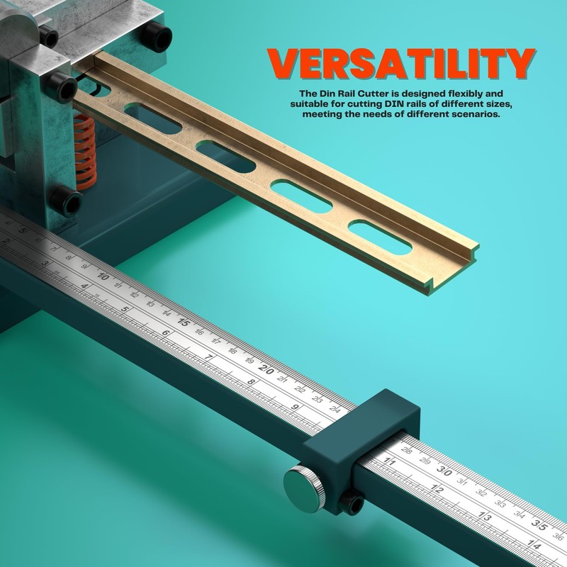 Manual Din Rail Cutter, Dual Groove Rail Cutting Tool with