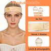 Set of 4 Wig Accessories Set, Wig Cap and Elastic