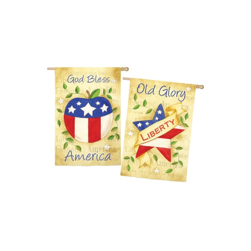 America The Beautiful Two Sided House Flag