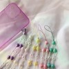 LUVI Beaded Phone Charm Lanyard Wrist Strap Beads Chain String