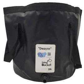 PBP Folding Bucket 20L - "DWAYNE" With Quick Hose Connector (Black)