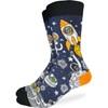 Good Luck Sock Men's Animal Astronauts Socks, Adult, Shoe Size
