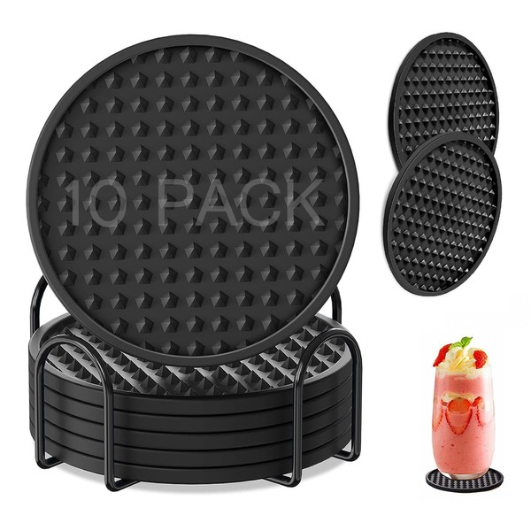 VASA NAMA 10 Piezas Posavasos para Mesa, Portavasos de Silicona