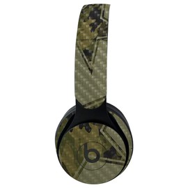 MightySkins Carbon Fiber Skin for Beats Solo Pro Wireless Headphones - Army Star | Protective, Durable Textured Carbon Fiber Finish | Easy to Apply, Remove, and Change Styles | Made in The USA