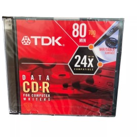 TDK 10 TDK CD-R Blank Compact Recordable Discs 700 MB 80 min 24x Writable Surface