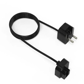 INVZI Extension Power Cord with US Plug Compatible with EU/UK/AU Travel Adapters 6.6ft(2m) Black (Adapters Not Included)