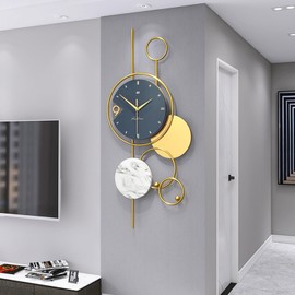 Futyli 31 Inch Large Wall Clock Modern Wall Clocks Battery Operated Metal Wall Clock Decorative Wall Art Work Wallclock for Living Room Office Kitchen Wall Clocks Silent (30.7 inch)