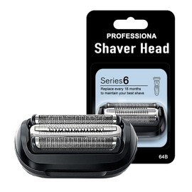 64B Series 6 Braun Electric Shaver Replacement Head Compatible with New Generation Series 6 Shavers 6120s, 6140cs, 6172cc, and 6175cc
