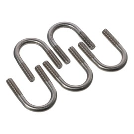 Fudeshe 304 Stainless Steel U-Bolt 5pcs Silver Strong Tensile Strength 1