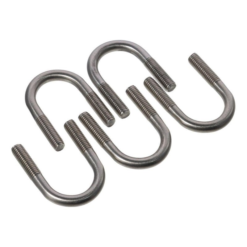 Fudeshe 304 Stainless Steel U-Bolt 5pcs Silver Strong Tensile Strength