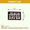 Parche bordado religioso cristiano de Jesús Saves, versículo bíblico para
