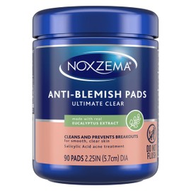 Noxzema Triple Clean Anti-Blemish Pads 90 Ct (Quantity of 5)