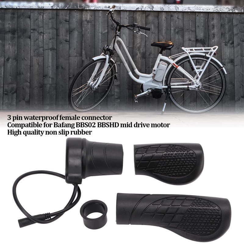 Electric Throttle, Left Hand 22.2mm Throttle Grips for e-Bike Mid