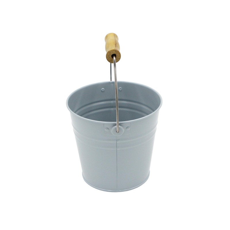 Small Metal Bucket/Pail Montessori Practical Life Material (Blue Ash)