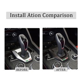 TOYCIDFG Car Gear Shift Knob Panel Cover Trim Frame for Alfa Romeo Stelvio 2020-2023 ABS Carbon Fiber Pattern Car Accessories