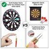 Theefun Safety Dart Board Set -16 Inch Rubber Dartboard Game