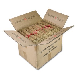 50 Bundles Unscented 5,000 Wood Pulp 11'' Incense Sticks Premium Natural Uncolored (Punk Sticks) 50 Pack. Add Any Aroma Depot Fragrance Oils to Make Your own Scented Sticks.