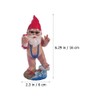 Garneck Funny Garden Resin Gnome Ornament Garden Gnome Figurine Cartoon