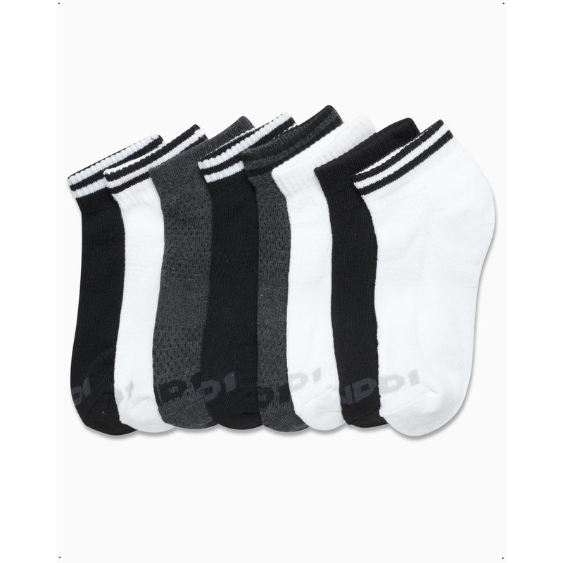 AND1 Boys Quarter Socks - 8 Pack Moisture Wicking Cushioned