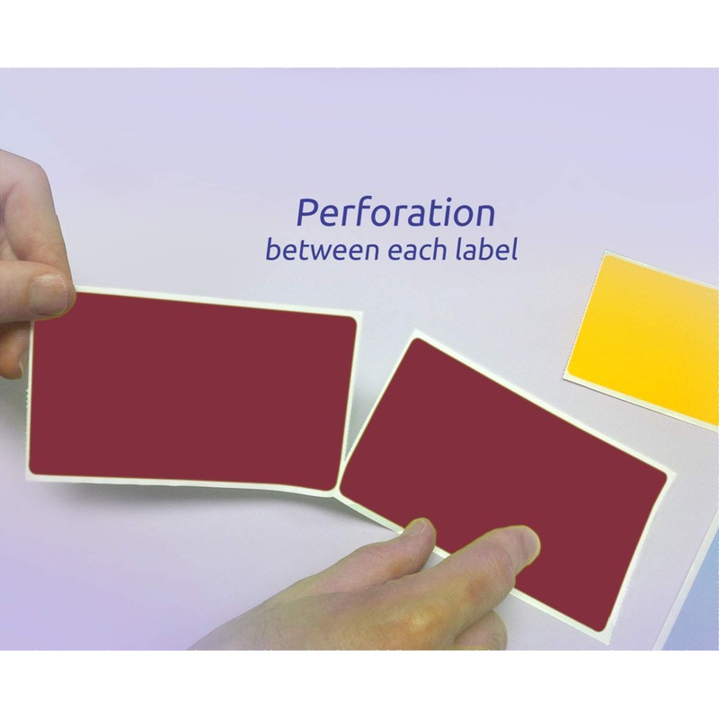 NextDayLabels - 3 X 5 Rectangle Inventory Color Coding Labels,