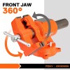 PONY Heavy Duty Bench Vise 5-inch Jaw Width and Opening