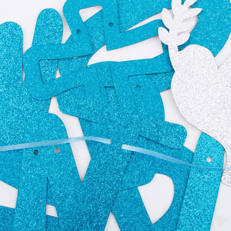 Mi Bautizo Garland Decorative Banner Paper (Blue)