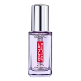 LOréal Paris Revitalift Filler Sérum de Ojos con Ácido Hialurónico  Cafeína, Rellena hasta 2.5 Líneas de Expresión y Corrige Ojeras, Aplicador Triple 