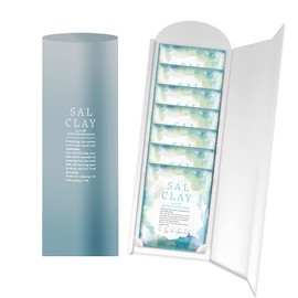 SALCLAY Bath Salt, Bath Salt, Made in Japan, No Additives, 14 Packets (2 Boxes of 7 Packets), Unscented, Rock Salt, Clay, Moisturizing, Mud Pack, Bath Cosmetics, Box Included, Gift