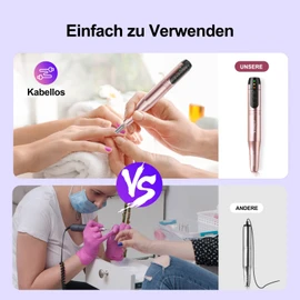 COSLUS Wireless Portable Nail Cutter, 11 in 1 Professional Manicure and Pedicure Set, Nail File for Gel Nails and Acrylic Nails, Nail Shapes, Callus Removal