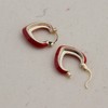 Sonateomber Red Heart Chunky Huggie Thick Hoop Earrings for Women