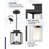 Osimir Outdoor Pendant Light for Porch, 1-Light Black Hanging Porch