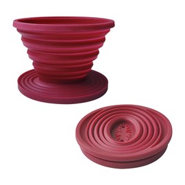 zhuohai Collapsible Silicone Coffee Dripper, Reusable Coffee Filter Cone for Home, Office, Backpacking, Hiking, Camping and Outdoor Survival