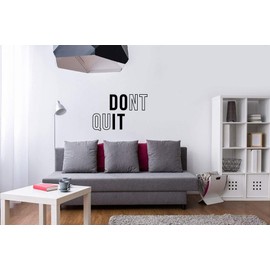 Don't Quit Workout Motivational Quote Vinyl Wall Decal Fitness Inspirational Saying Sticker Lettering Art Decorations for Home Sports Training Exercise Room Gym Decor fgm49