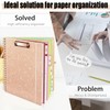 KLLVE Foldable Spiral Clipboard Folio with Storage Zipper Pouch, 5