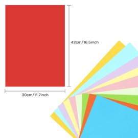 Poster Board Paper,100 Pack Poster Board 10 Assorted Color Blank Graphic Display Board,Double-Sided A3 Size Poster Cutting Board for School Projects, Art, Crafts (Mixed Color 1)