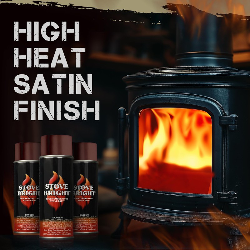 Stove Bright High Temp Paint - Bark Brown - 8126