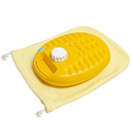 Maruka 060007 New Poly Hot Water Bottle, 0.3 gal (1.8 L), Yellow with Bag