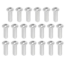 PATIKIL 1/4-20x3/4" Button Head Socket Cap Screws, 20 Pcs 304 Stainless Steel 18-8 Socket Cap Screw Bolts Allen Hex Drive Full Thread Fine Thread UNC