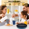 Rubtlamp 16Pcs Plastic Wheat Straw Dinnerware Set, Reusable Plastic Dishes