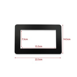 DWUENT 1pc Double Socket Surround 7.5x15.5cm - Matte Black Socket Surround Plate for Walls & Light Switches