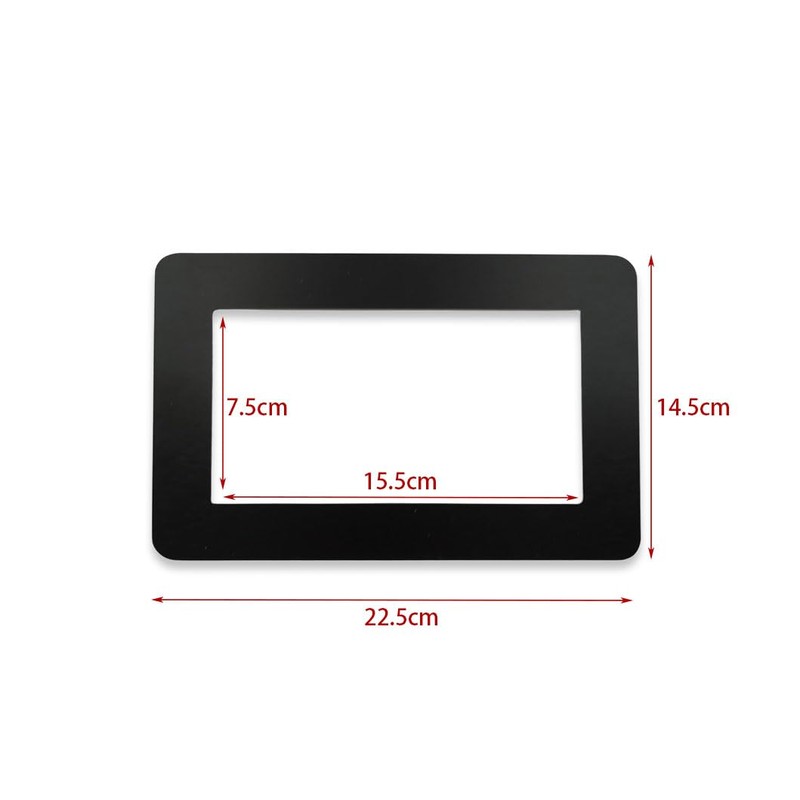 DWUENT 1pc Double Socket Surround 7.5x15.5cm - Matte Black Socket