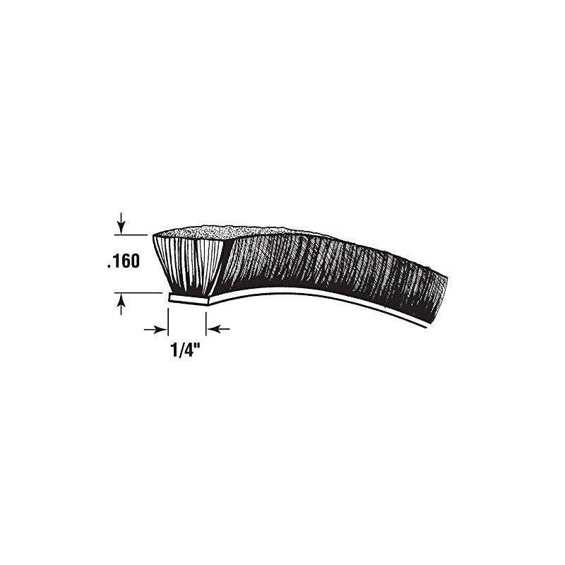 Prime-Line T 8659 1/4 In. Gray, Wool Pile, Weatherstrip (18