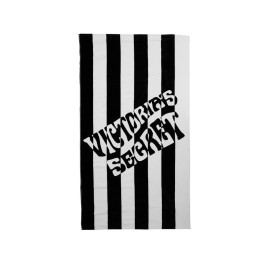 Victoria's Secret Victoria’s Secret VS Logo Black & White Striped Beach Blanket Towel NWT