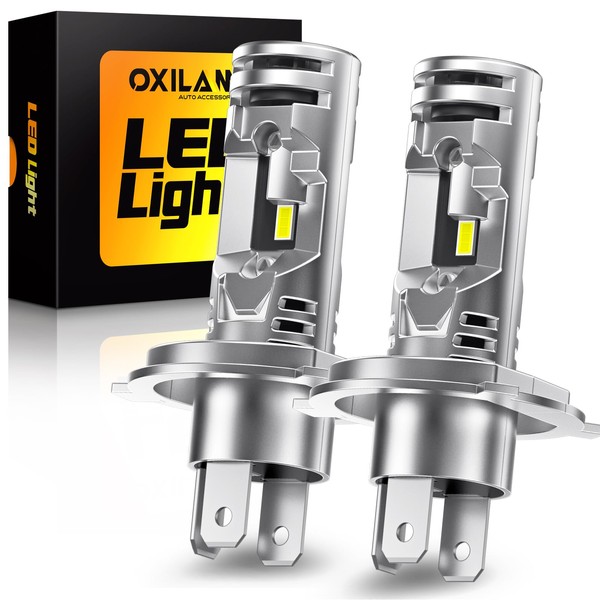 OXILAM H4 9003 Light Bulbs, 36000LM 800% Brightness, 6500K Daylight