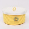 Nvanvmm 1 Pcs Small Cotton Rope Basket with Lid Round