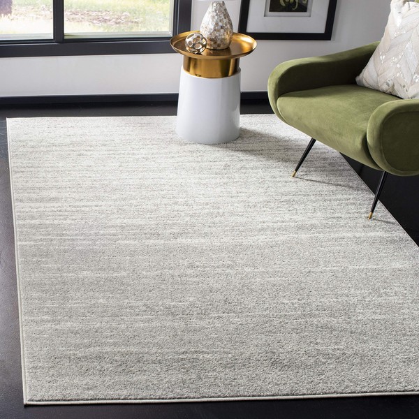 SAFAVIEH Adirondack Collection Accent Rug - 4' x 6', Light Grey & Grey, Modern Ombre Design, Non-Shedding & Easy Care, Ideal for High Traffic Areas in Entryway, Living Room, Bedroom (ADR113C)