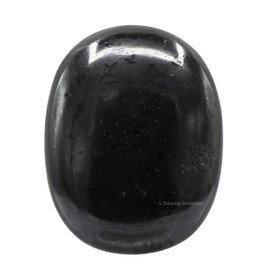 Black Tourmaline Crystals and Healing Stones - Large Palm Stone Crystals Piedra - Crystal for Good Luck, Positive Energy, Meditation - Unique Stocking Stuffers and Birthday Gifts for Women, Men
