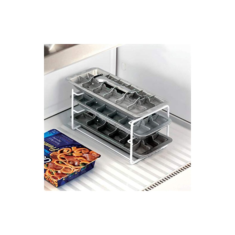 Fox Valley Traders Vintage Kitchen Aluminum Metal Ice Cube Trays,